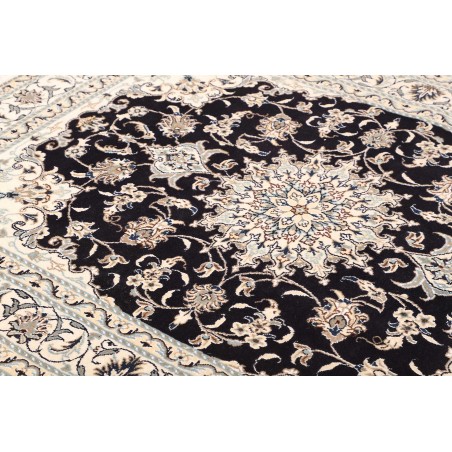Tappeto Nain Kashmar Persia bianco grigio 150x205