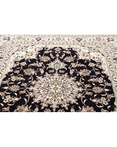 Tappeto Nain Kashmar Persia bianco grigio 150x205
