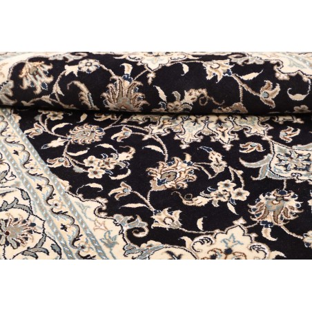 Tappeto Nain Kashmar Persia bianco grigio 150x205