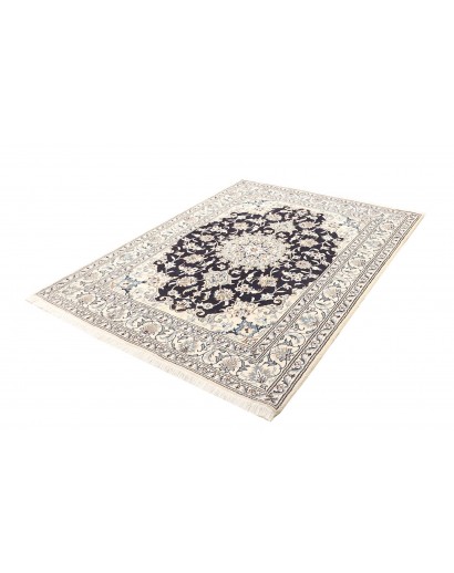 Tappeto Nain Kashmar Persia bianco grigio 152x202