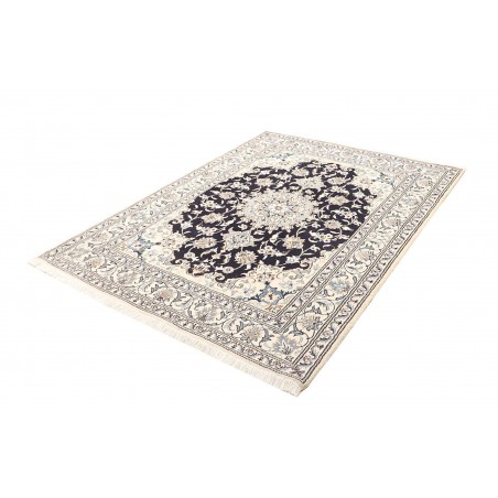 Tappeto Nain Kashmar Persia bianco grigio 152x202
