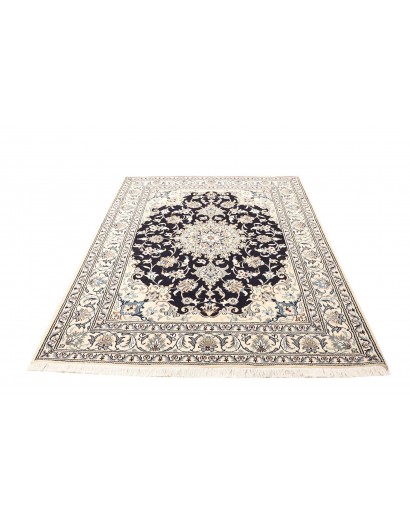Tappeto Nain Kashmar Persia bianco grigio 152x202