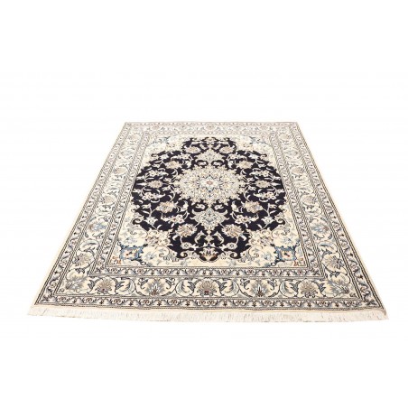 Tappeto Nain Kashmar Persia bianco grigio 152x202