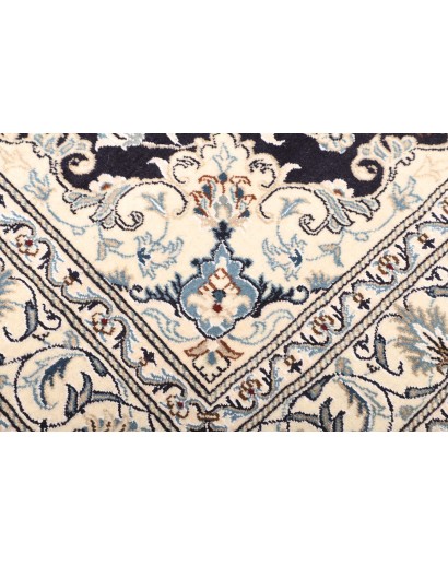 Tappeto Nain Kashmar Persia bianco grigio 152x202