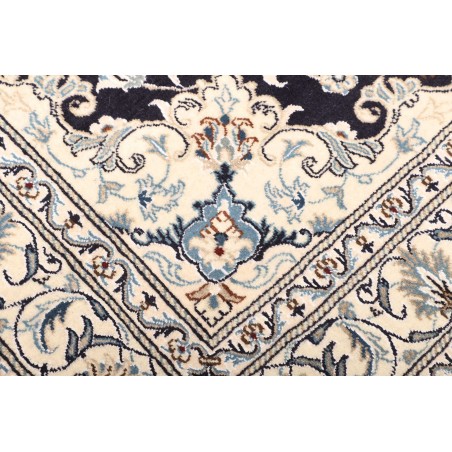 Tappeto Nain Kashmar Persia bianco grigio 152x202