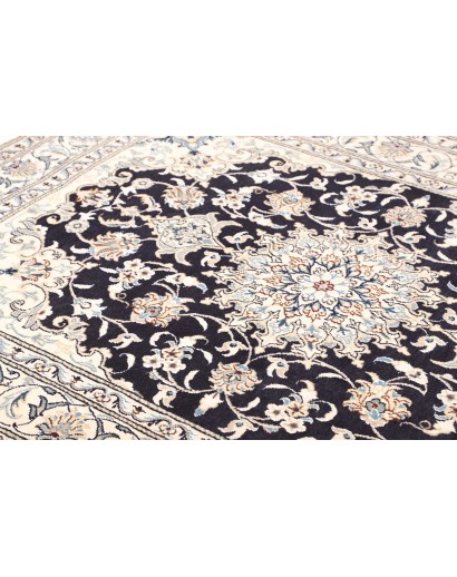 Tappeto Nain Kashmar Persia bianco grigio 152x202