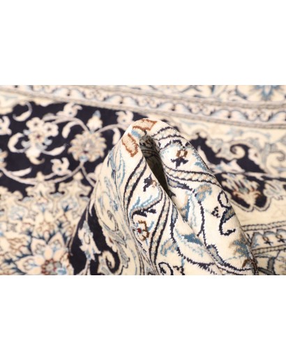 Tappeto Nain Kashmar Persia bianco grigio 152x202