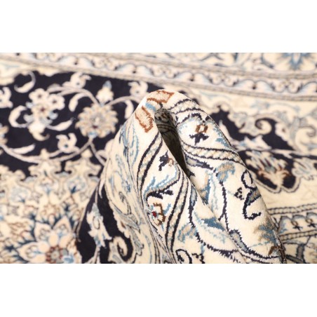 Tappeto Nain Kashmar Persia bianco grigio 152x202
