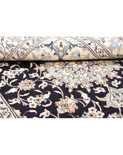 Tappeto Nain Kashmar Persia bianco grigio 152x202