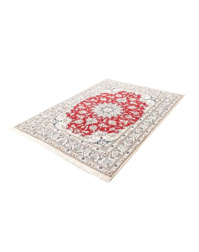 Tappeto Nain Kashmar Persia bianco marrone 148x202
