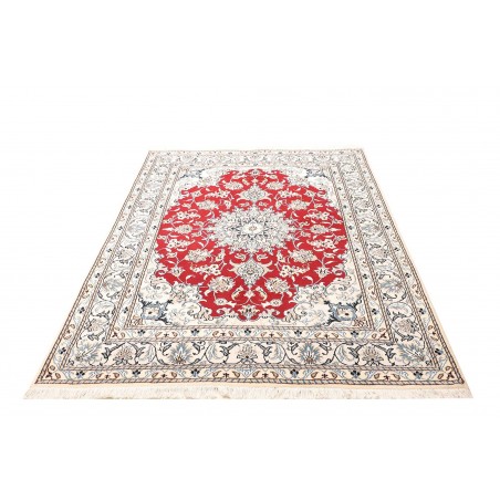 Tappeto Nain Kashmar Persia bianco marrone 148x202