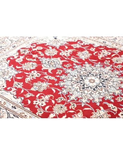 Tappeto Nain Kashmar Persia bianco marrone 148x202