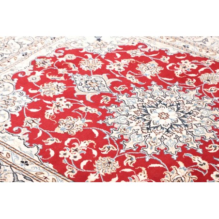 Tappeto Nain Kashmar Persia bianco marrone 148x202