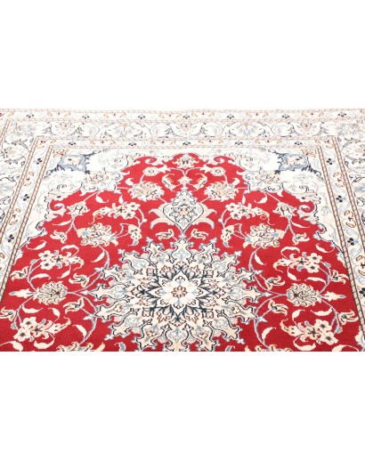 Tappeto Nain Kashmar Persia bianco marrone 148x202