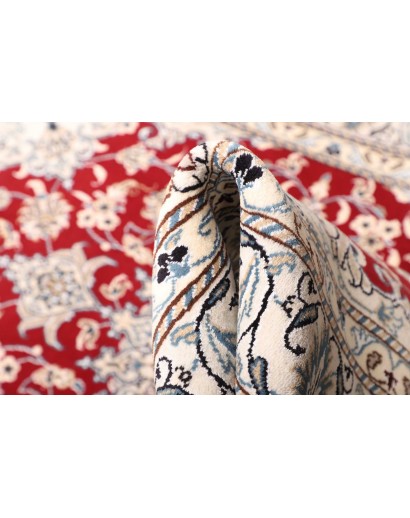 Tappeto Nain Kashmar Persia bianco marrone 148x202