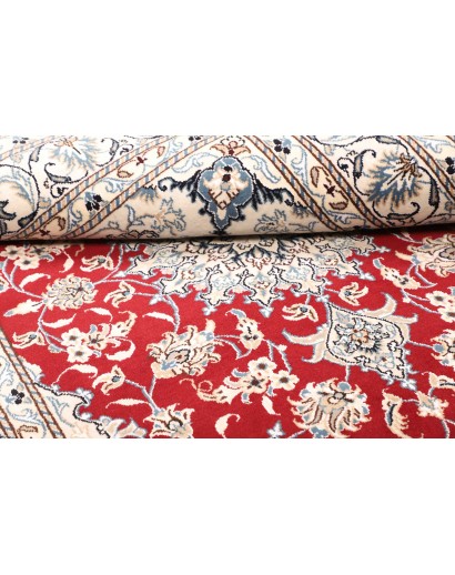 Tappeto Nain Kashmar Persia bianco marrone 148x202