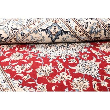Tappeto Nain Kashmar Persia bianco marrone 148x202