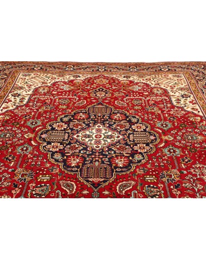 Tappeto Tabriz Persia marrone giallo 256x338