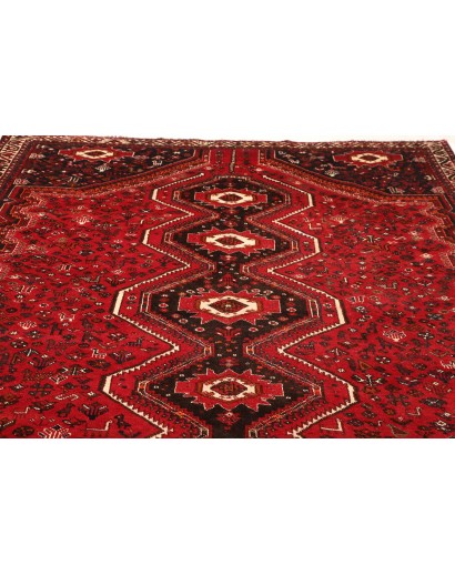 Tappeto Shiraz Persia marrone rosso 235x337
