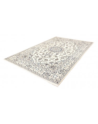 Tappeto Nain Kashmar Persia bianco grigio 200x300