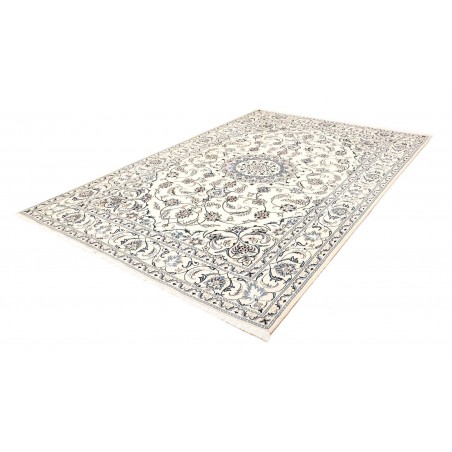 Tappeto Nain Kashmar Persia bianco grigio 200x300