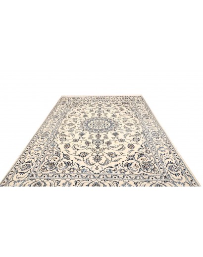 Tappeto Nain Kashmar Persia bianco grigio 200x300