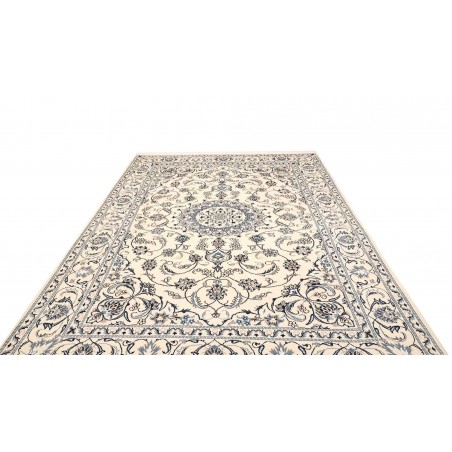 Tappeto Nain Kashmar Persia bianco grigio 200x300