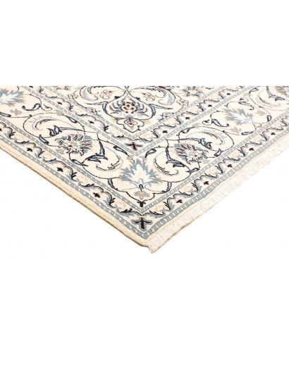 Tappeto Nain Kashmar Persia bianco grigio 200x300