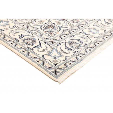 Tappeto Nain Kashmar Persia bianco grigio 200x300