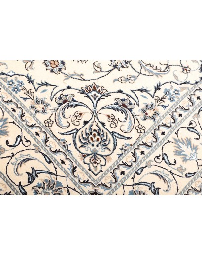 Tappeto Nain Kashmar Persia bianco grigio 200x300
