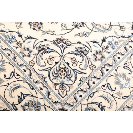 Tappeto Nain Kashmar Persia bianco grigio 200x300