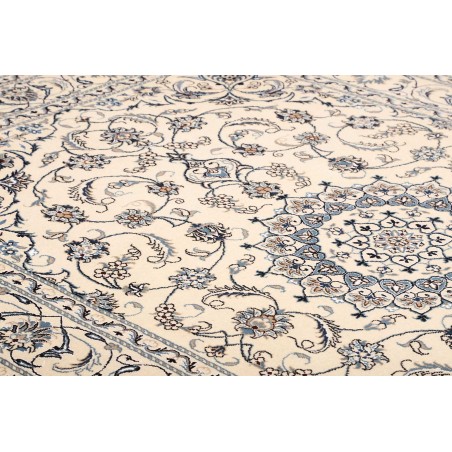 Tappeto Nain Kashmar Persia bianco grigio 200x300