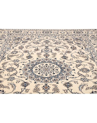 Tappeto Nain Kashmar Persia bianco grigio 200x300