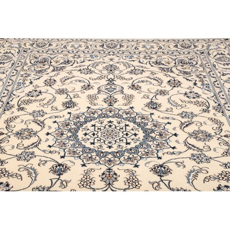 Tappeto Nain Kashmar Persia bianco grigio 200x300