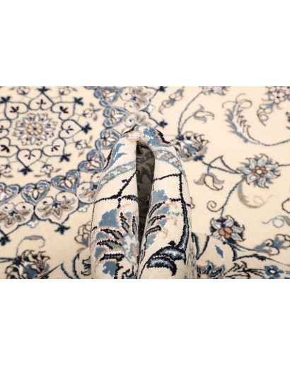 Tappeto Nain Kashmar Persia bianco grigio 200x300