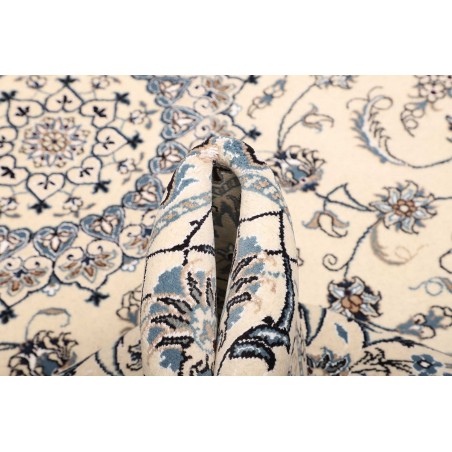 Tappeto Nain Kashmar Persia bianco grigio 200x300