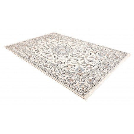 Tappeto Nain Kashmar Persia bianco 198x290
