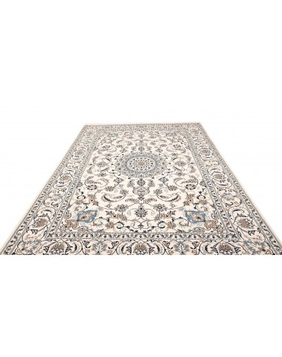 Tappeto Nain Kashmar Persia bianco 198x290