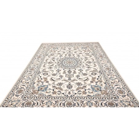 Tappeto Nain Kashmar Persia bianco 198x290
