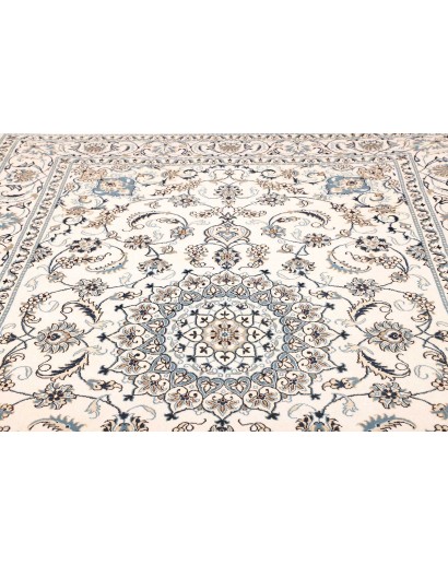 Tappeto Nain Kashmar Persia bianco 198x290