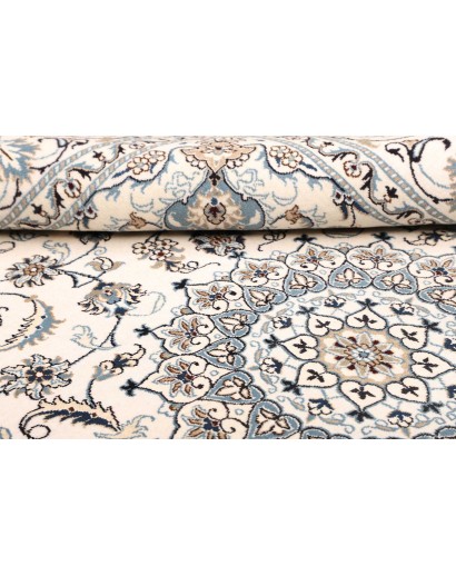 Tappeto Nain Kashmar Persia bianco 198x290
