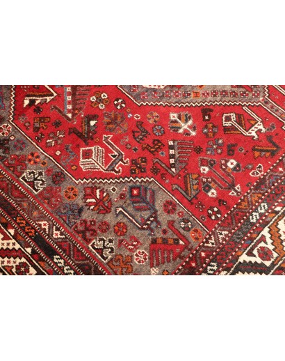 Tappeto Shiraz Persia marrone rosso 214x302