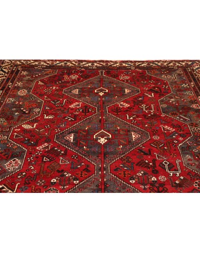 Tappeto Shiraz Persia marrone rosso 214x302
