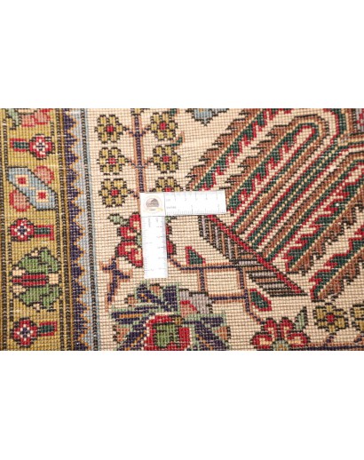 Tappeto Tabriz Persia marrone giallo 205x315