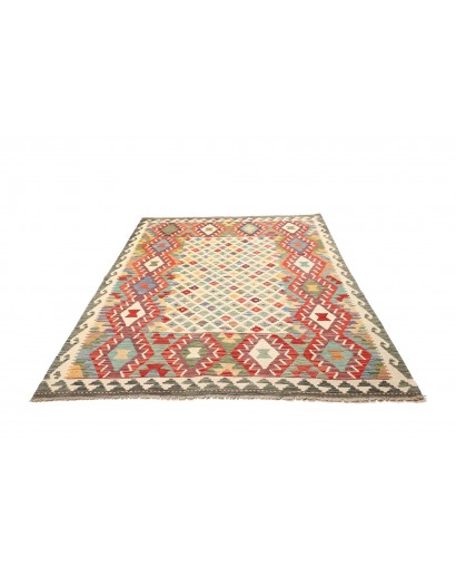 Tappeto Kilim Afghanistan marrone bianco 178x228