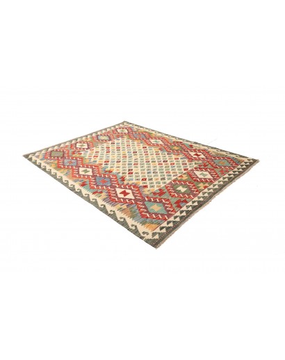 Tappeto Kilim Afghanistan marrone bianco 178x228