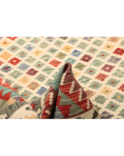 Tappeto Kilim Afghanistan marrone bianco 178x228