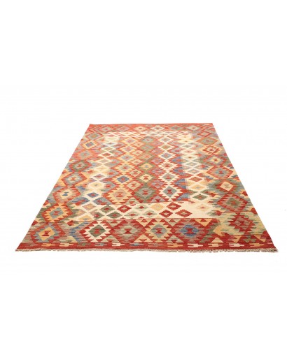 Tappeto Kilim Afghanistan marrone bianco 171x235