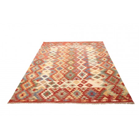 Tappeto Kilim Afghanistan marrone bianco 171x235