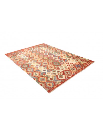 Tappeto Kilim Afghanistan marrone bianco 171x235